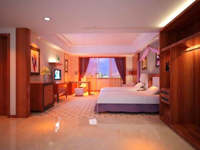 guest room 005 Model 3D .c4d .max .obj .3ds .fbx .stl .blend 