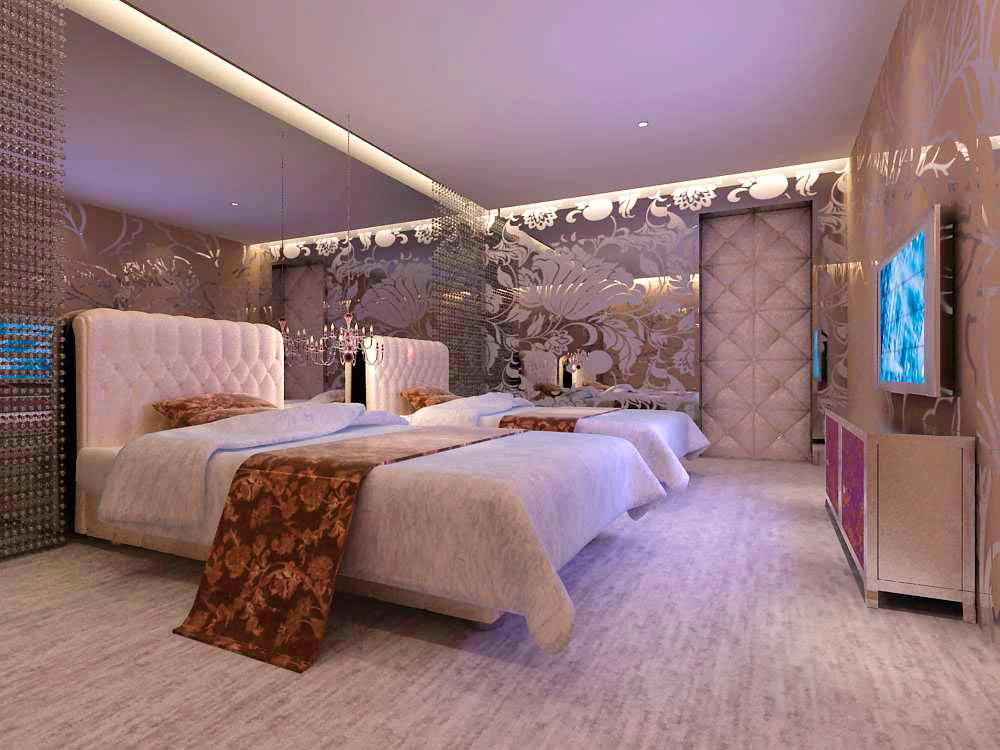 guest room 008 3D Model .c4d .max .obj .3ds .fbx .stl .blend