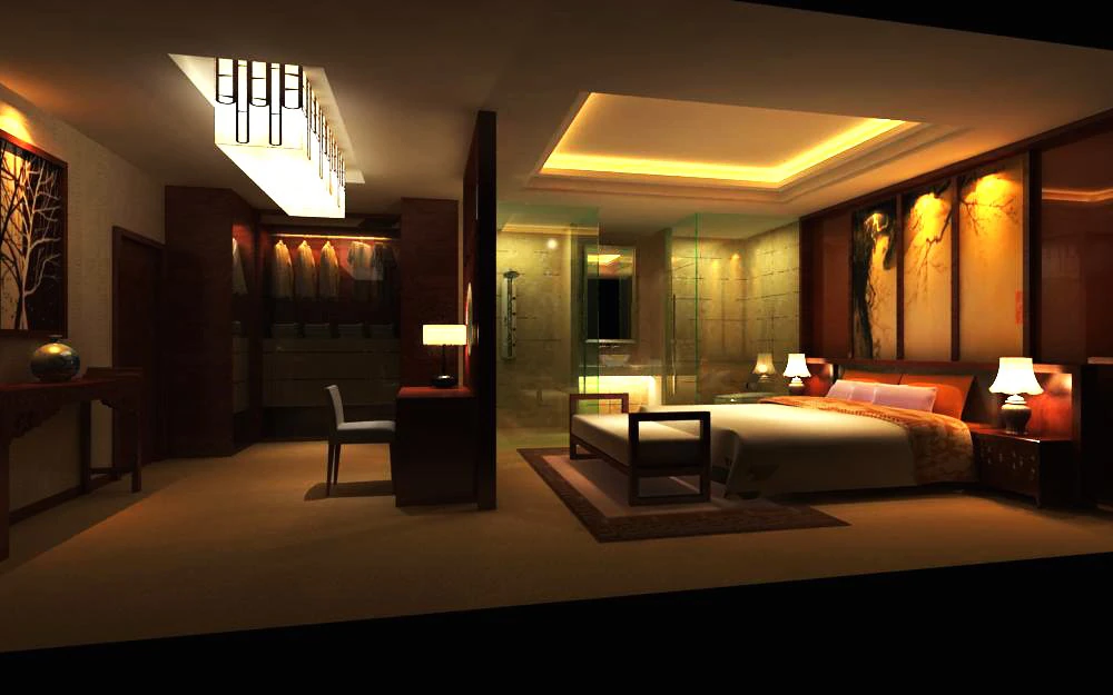 guest room 012 3D Model .c4d .max .obj .3ds .fbx .stl .blend 