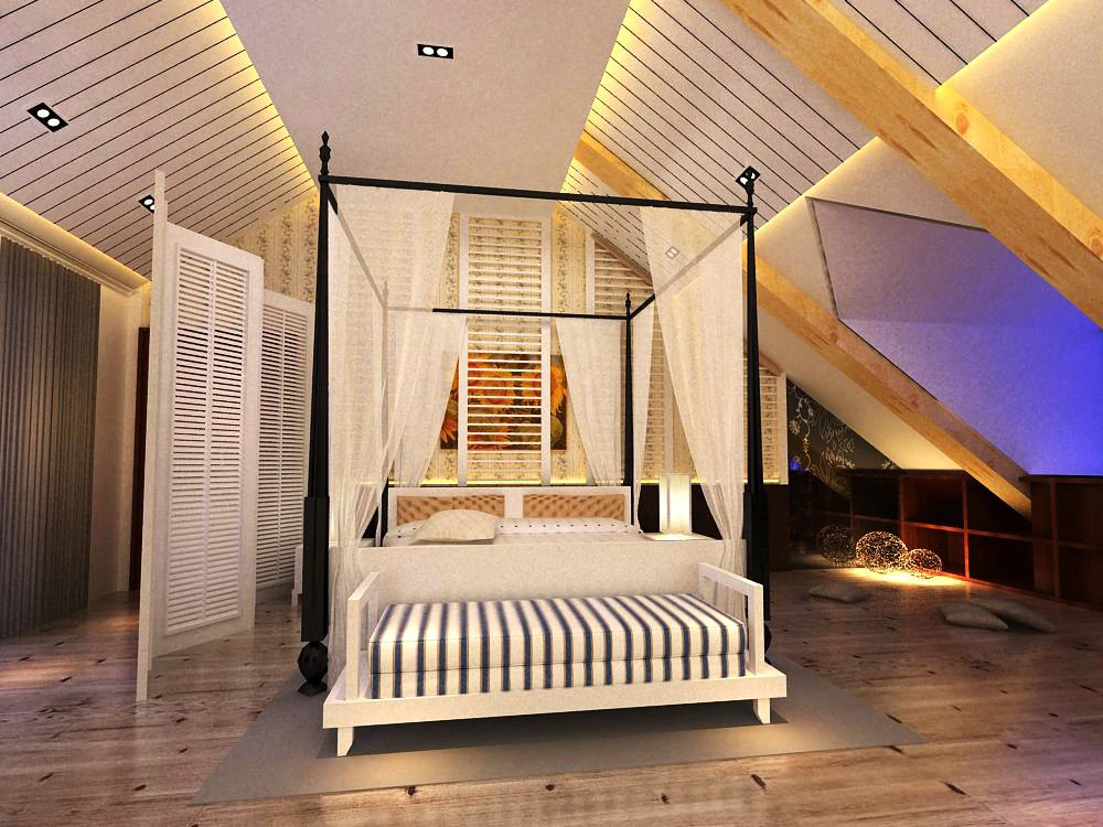 guest room 017 3D Model .c4d .max .obj .3ds .fbx .stl .blend 