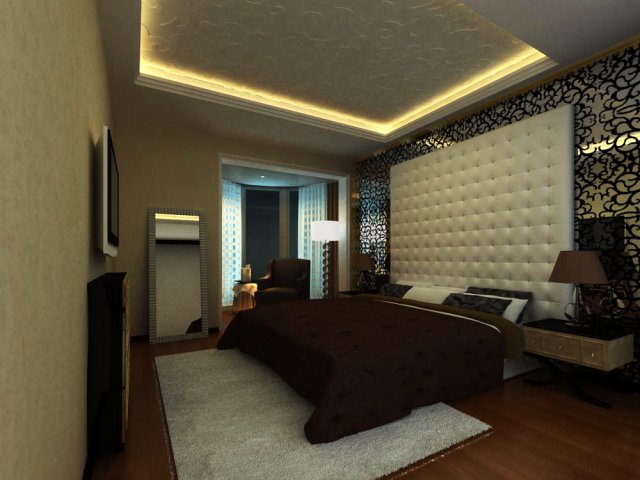 guest room 023 3D 模型 .c4d .max .obj .3ds .fbx .stl .blend 