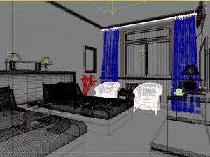 guest room 029 Model 3D