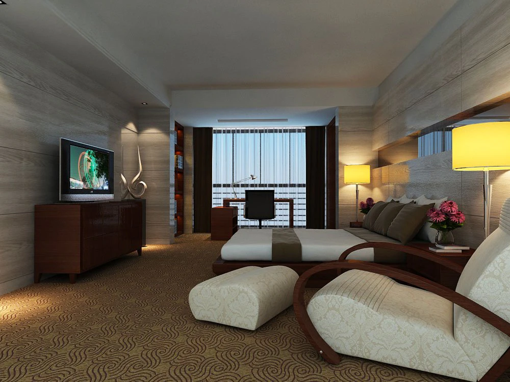 guest room 033 3D Model .c4d .max .obj .3ds .fbx .stl .blend