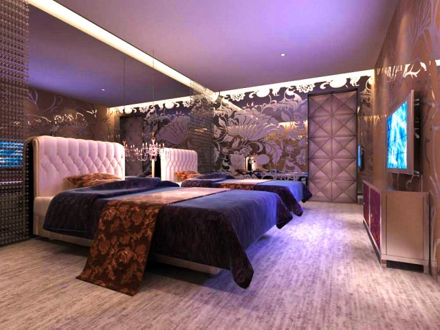 guest room 046 Model 3D .c4d .max .obj .3ds .fbx .stl .blend 