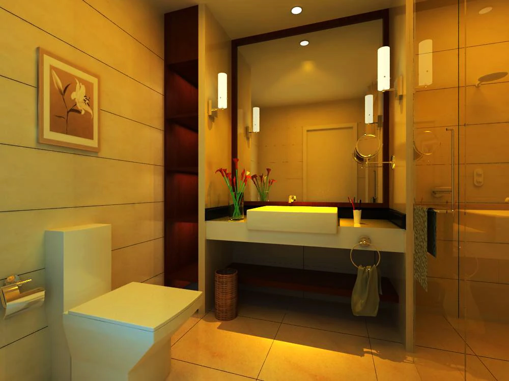 guest room bathroom 002 3D Model .c4d .max .obj .3ds .fbx .stl .blend 