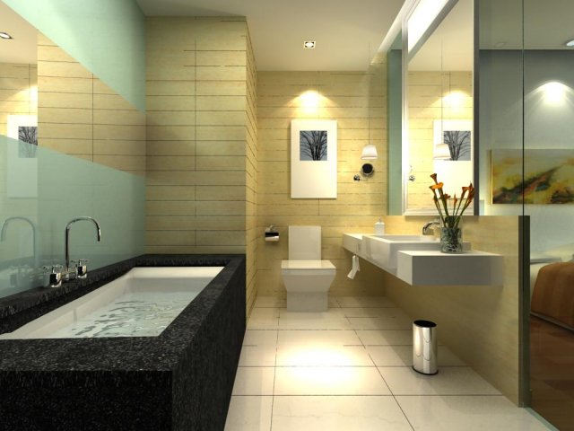 guest room bathroom 004 Modèle 3D .c4d .max .obj .3ds .fbx .stl .blend 