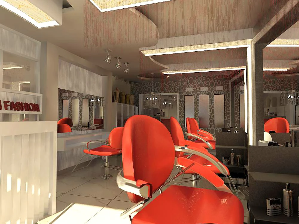 hairdressing room 001 3D Model .c4d .max .obj .3ds .fbx .stl .blend 