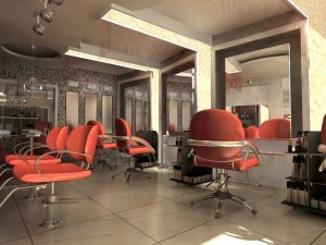hairdressing room 001 3D Model