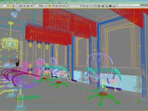 hairdressing room 001 3D Model