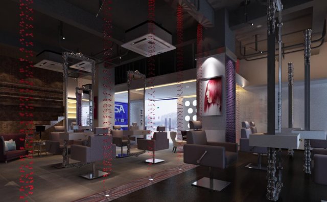 hairdressing room 004 3D Model .c4d .max .obj .3ds .fbx .stl .blend