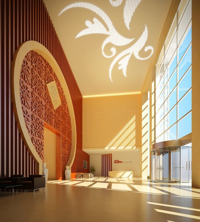 lobby 004 3D Модель .c4d .max .obj .3ds .fbx .stl .blend