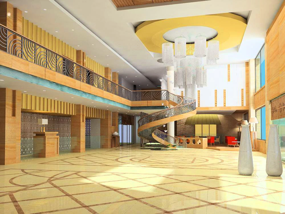 lobby 009 3D Model .c4d .max .obj .3ds .fbx .stl .blend