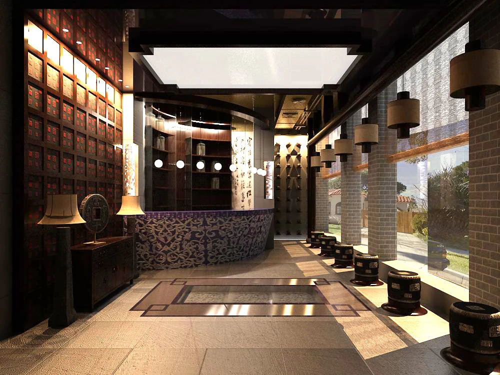 lobby 010 3D Model .c4d .max .obj .3ds .fbx .stl .blend 