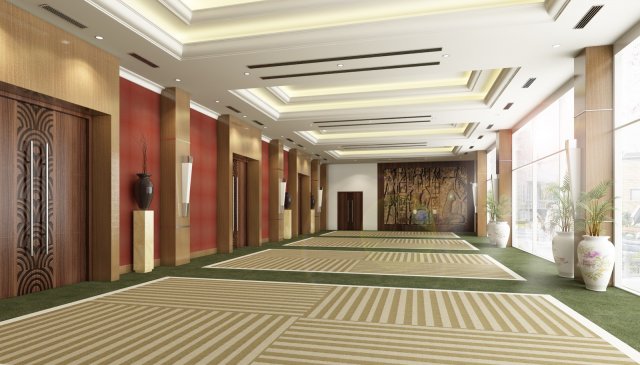 lobby 020 Modelo 3D .c4d .max .obj .3ds .fbx .stl .blend 