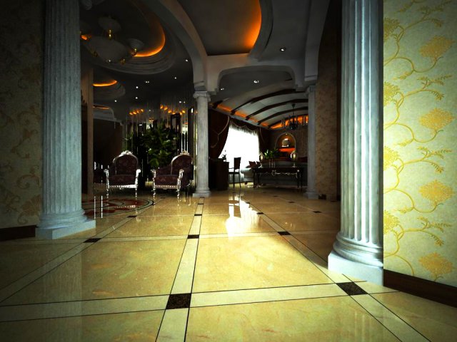 lobby 028 Modelo 3D .c4d .max .obj .3ds .fbx .stl .blend 