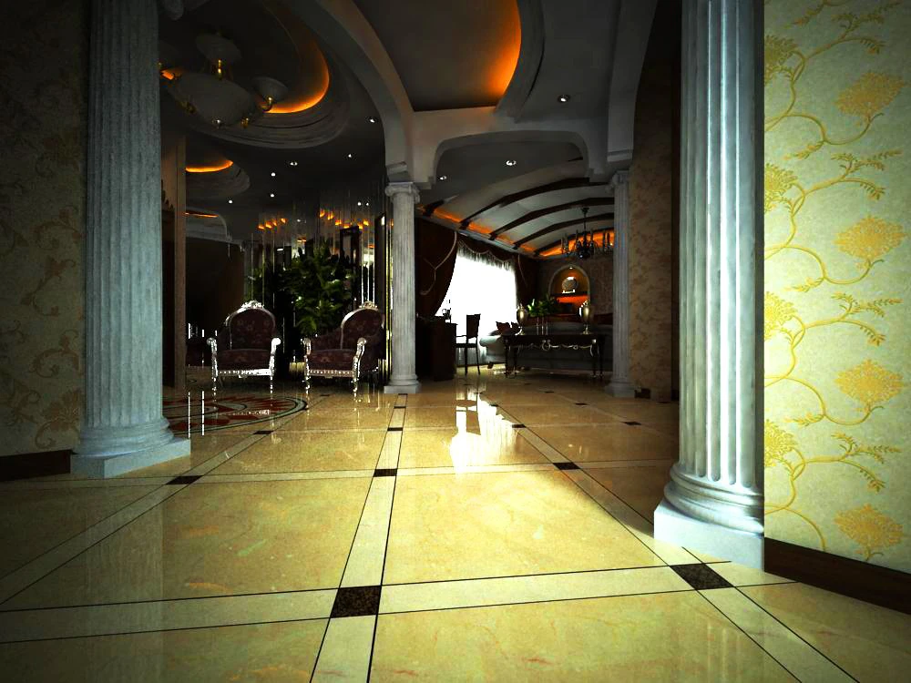 lobby 028 3D Model .c4d .max .obj .3ds .fbx .stl .blend 