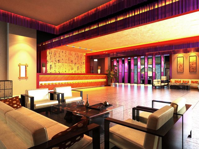 lobby 029 3D Model .c4d .max .obj .3ds .fbx .stl .blend 