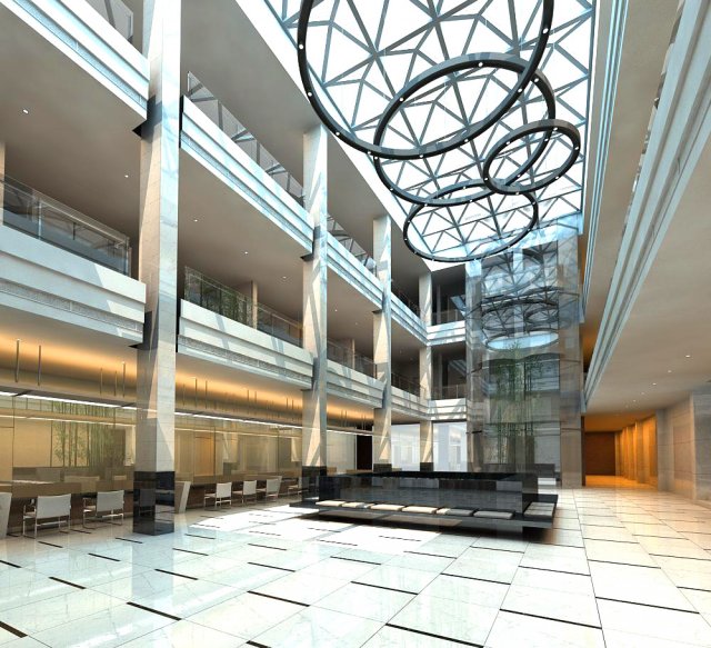 lobby 033 Model 3D .c4d .max .obj .3ds .fbx .stl .blend 