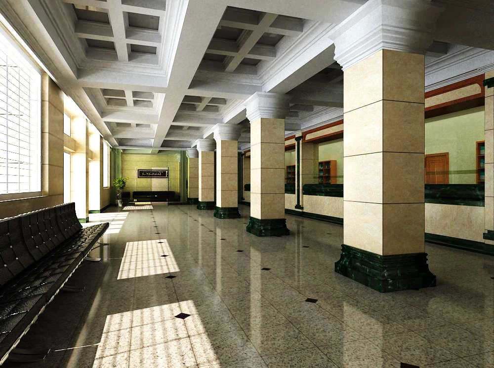 lobby 035 3D Model .c4d .max .obj .3ds .fbx .stl .blend 