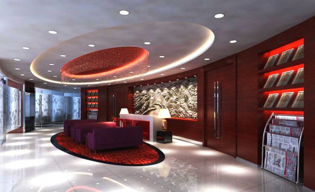 lobby 043 Modèle 3D .c4d .max .obj .3ds .fbx .stl .blend 
