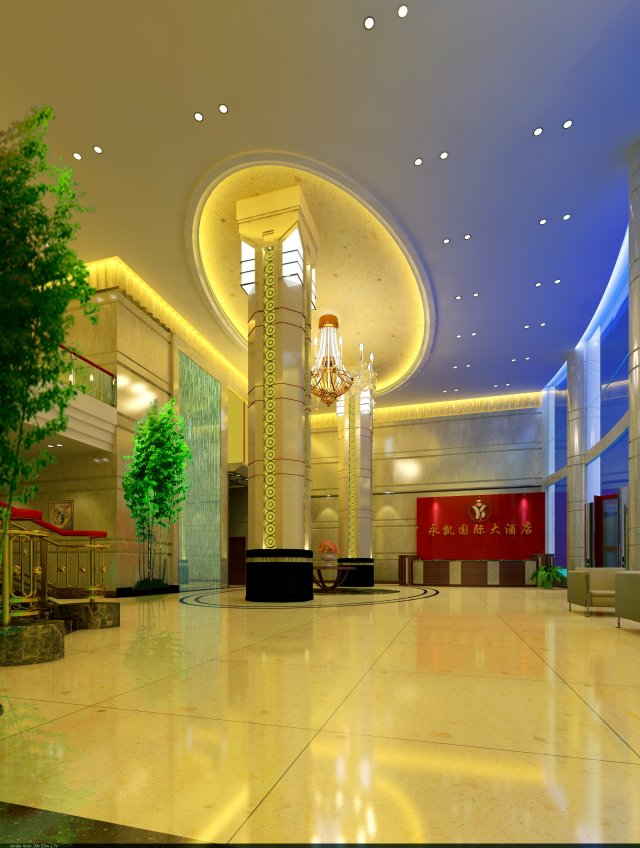 lobby 059 3D 模型 .c4d .max .obj .3ds .fbx .stl .blend 