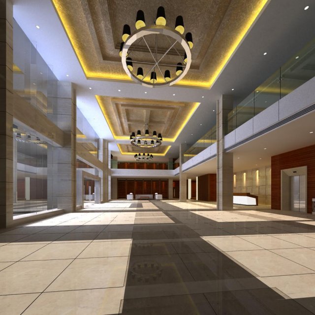 lobby 072 3D Model .c4d .max .obj .3ds .fbx .stl .blend 