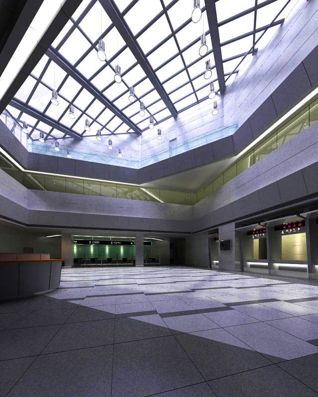 lobby 073 3D 模型 .c4d .max .obj .3ds .fbx .stl .blend 