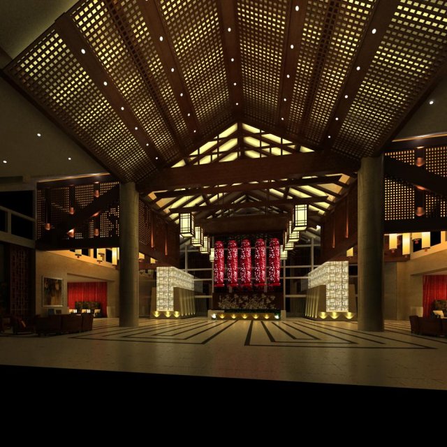 lobby 093 3D Модель .c4d .max .obj .3ds .fbx .stl .blend 