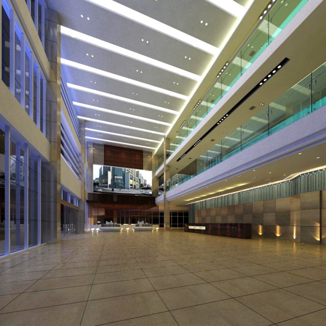 lobby 096 3D Model .c4d .max .obj .3ds .fbx .stl .blend 