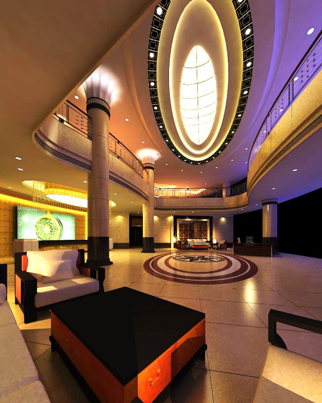 lobby 108 Model 3D .c4d .max .obj .3ds .fbx .stl .blend 