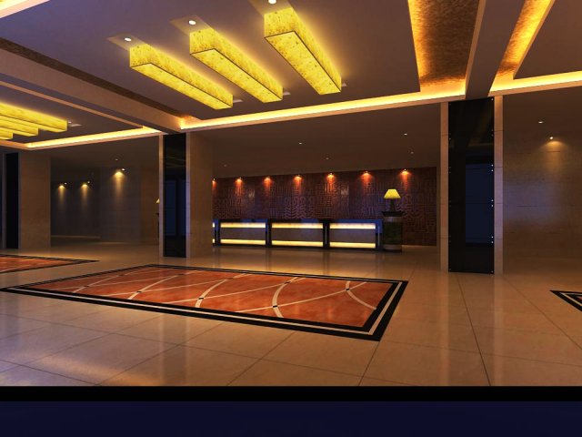 lobby 112 3D Model .c4d .max .obj .3ds .fbx .stl .blend 