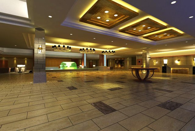 lobby 120 3D Model .c4d .max .obj .3ds .fbx .stl .blend 