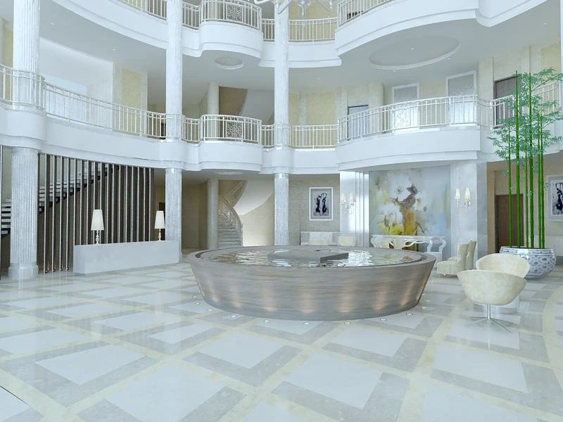 lobby 128 3D Model .c4d .max .obj .3ds .fbx .stl .blend 