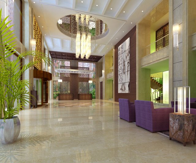 lobby 213 Model 3D .c4d .max .obj .3ds .fbx .stl .blend 