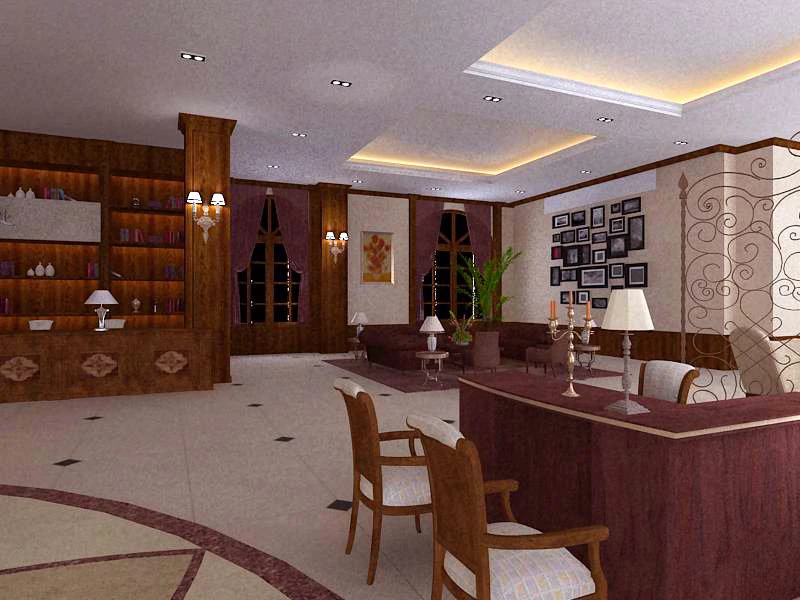 lobby 215 3D Model .c4d .max .obj .3ds .fbx .stl .blend 