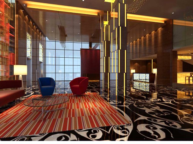 lobby 220 Model 3D .c4d .max .obj .3ds .fbx .stl .blend