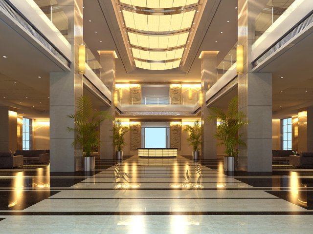 lobby 221 3D मॉडल .c4d .max .obj .3ds .fbx .stl .blend