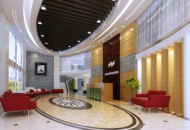 lobby 227 3D Model .c4d .max .obj .3ds .fbx .stl .blend 