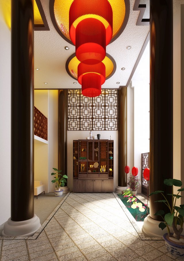 lobby 228 3D Model .c4d .max .obj .3ds .fbx .stl .blend 