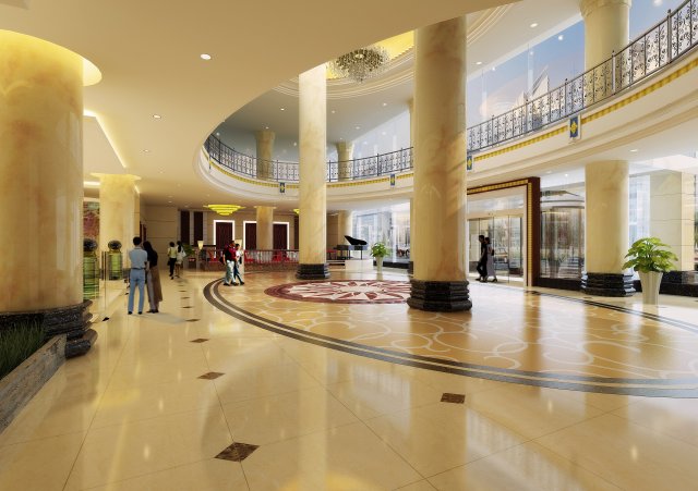 lobby 232 Modello 3D .c4d .max .obj .3ds .fbx .stl .blend 