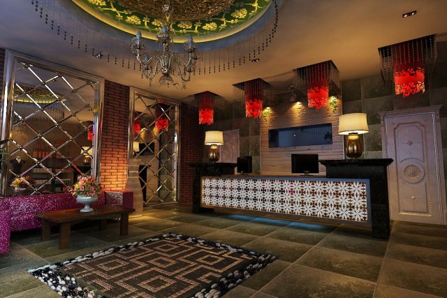 lobby 238 Model 3D .c4d .max .obj .3ds .fbx .stl .blend 
