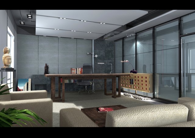 office 030 3D Model .c4d .max .obj .3ds .fbx .stl .blend 