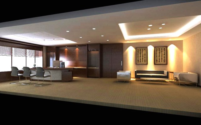 office 074 3D Model .c4d .max .obj .3ds .fbx .stl .blend 