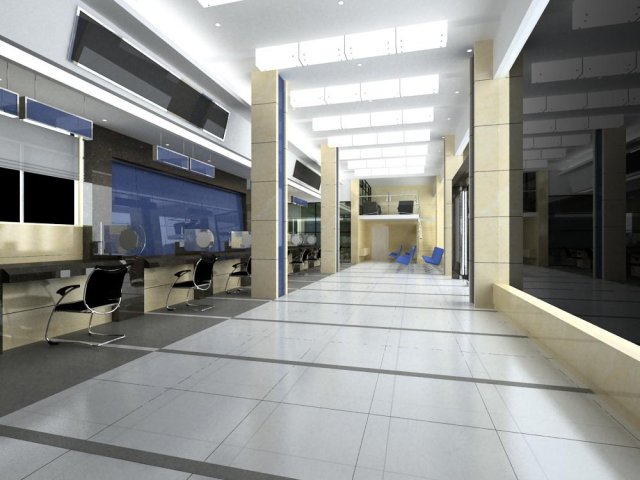 office 100 Model 3D .c4d .max .obj .3ds .fbx .stl .blend 