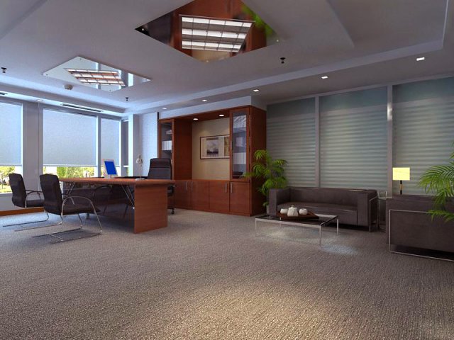 office 150 3D Model .c4d .max .obj .3ds .fbx .stl .blend 