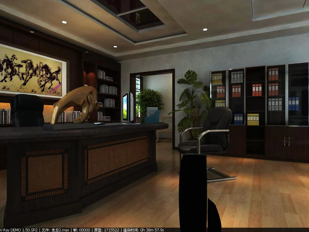 office 157 3D Model .c4d .max .obj .3ds .fbx .stl .blend 