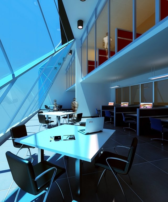 office 016 Modello 3D .c4d .max .obj .3ds .fbx .stl .blend 