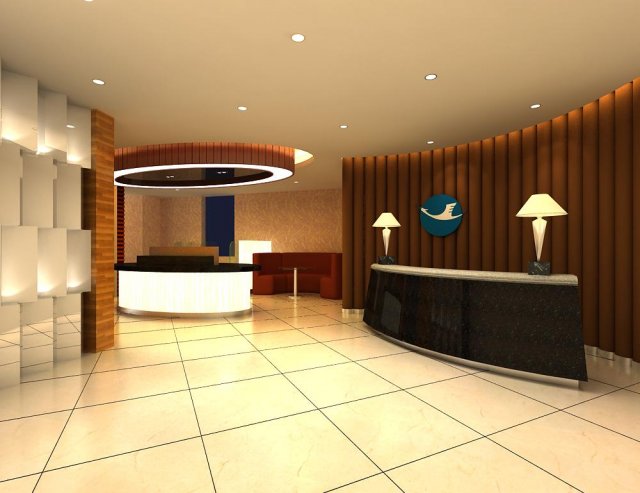 reception space 003 3D 模型 .c4d .max .obj .3ds .fbx .stl .blend 