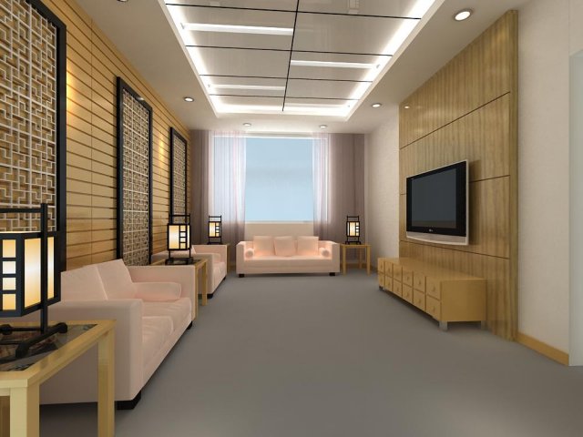 reception space 019 3D Model .c4d .max .obj .3ds .fbx .stl .blend 