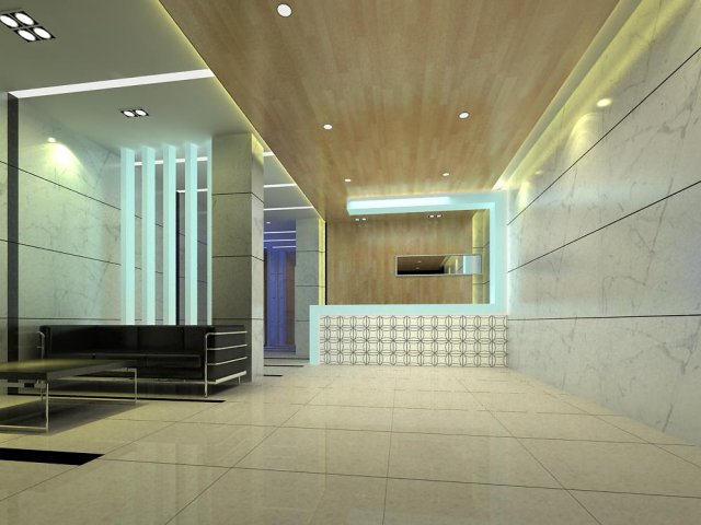 reception space 025 3D मॉडल .c4d .max .obj .3ds .fbx .stl .blend 